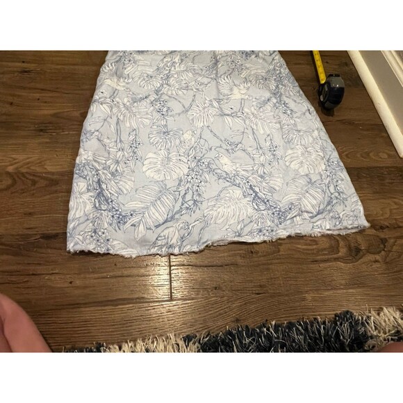 Tommy Bahama Short-sleeve Linen Shift Dress with A Tropical Print-Size M - Picture 4 of 10